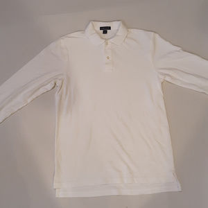 Lands End tall long sleeve 100% cotton polo shirt